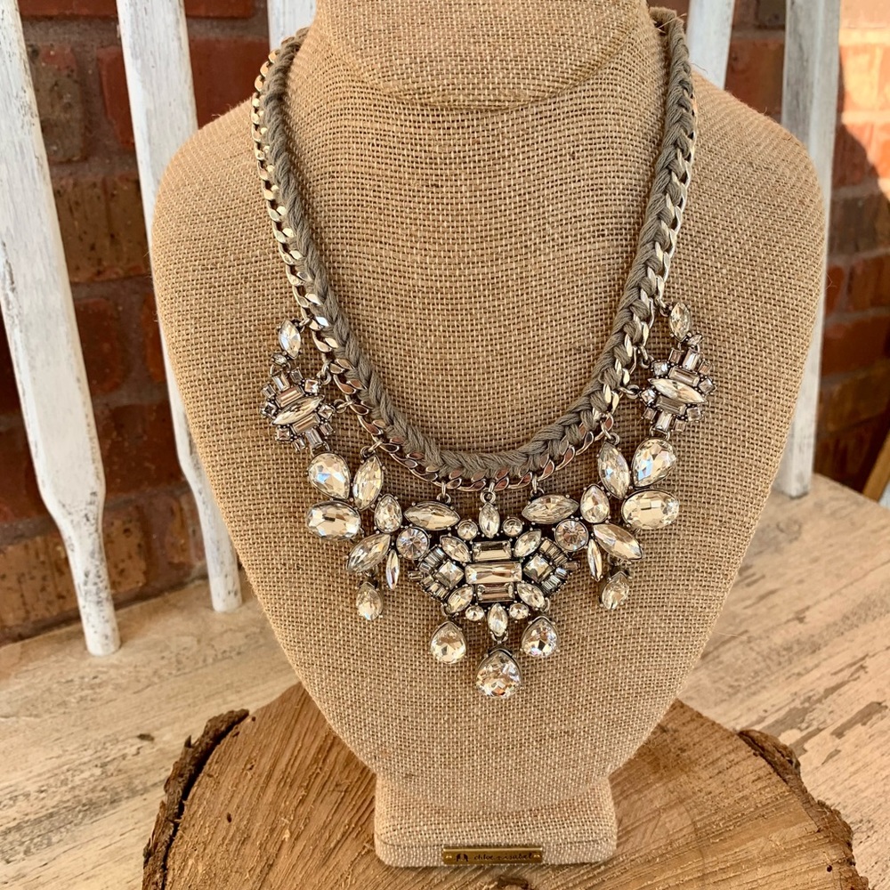 Chloe + Isabel Deco Crystal Cluster Drama Necklace